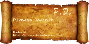 Pirnaga Dominik névjegykártya